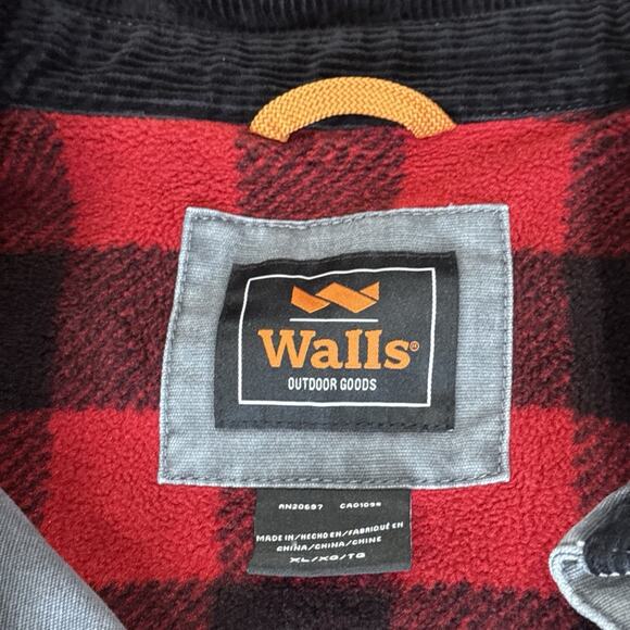 Vintage XL Men’s Walls Buffalo Fleece Lined Coat with Corduroy Collar NEW NWT - Picture 6 of 8